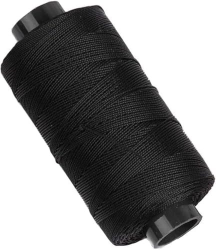 1 cuerda de nailon trenzado negro para jardinería, marcado, proyectos de bricolaje, manualidades, mampostería, lonas y amarres