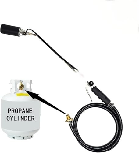 Kit de brûleurs de mauvaises herbes - Couplage rapide - Flameuse à gaz liquéfié - Portable - Propane - Bruleur d'herbe