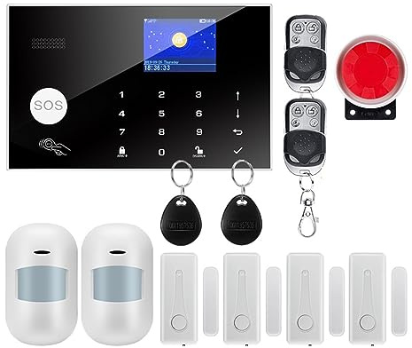 Sistema di allarme, Smart Alarm Wireless GSM Sicurezza Domestica Con Di Allarme Antifurto Sensore Movimento(W7B4)