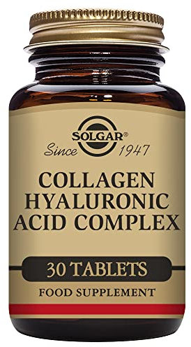 Solgar Collagen Hyaluronic Acid Complex - Reduces Fine Lines & Wrinkles - Skin Hydration - Vitamin C - 30 Tablets