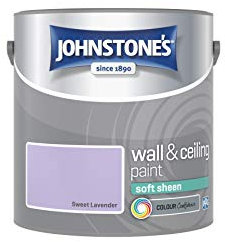 Johnstone's - Wall & Ceiling Paint - Sweet Lavendar - Soft Sheen Finish - Emulsion Paint - Fantastic Coverage - Easy to Apply - Dry in 1-2 Hours - 12m2 Coverage per Litre - 2.5L