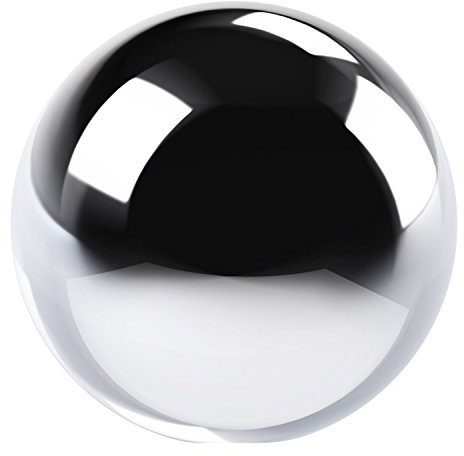 Polnix XXL Keramik Deko Kugel Tischdeko D 19 cm Größen Silber glatt glänzend Ball