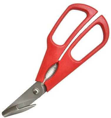 Fackelmann Krebstierschere, zerlegbar, Stahl, Rot, 1