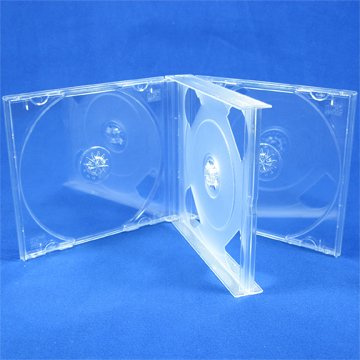 VISION MEDIA® 1pcs X 3 WAY MULTI CD CLEAR JEWEL CASE - 22mm SPINE