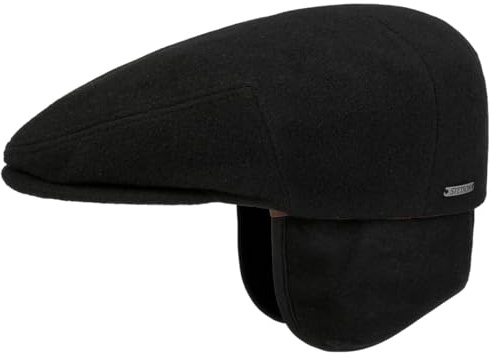 Stetson Kent Wool Flat Cap Herren Made in EU Kaschmir Herbst Winter Ohrenklappen Schirmmütze