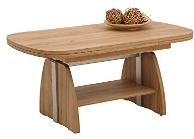 Funktionscouchtisch Colin Dekor Craft Eiche, ausziehbar und höchenverstellbar mit Lift, 107-156 x 67 x 52-71 cm