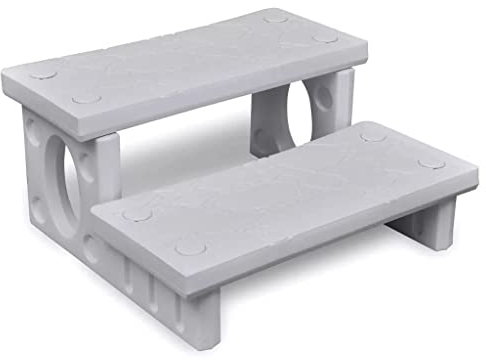 vidaXL Whirlpooltreppe Weiß Whirlpool Einstiegstreppe Einstiegshilfe Treppe