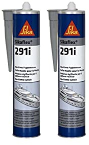 Lot de 2 colles mastic marine SIKA Sikaflex 291i - Gris - 300ml