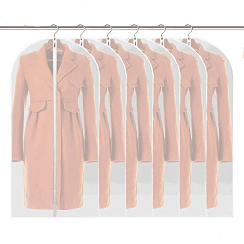 kleiderbezüge, Linseray 6 Stücke Kleidersack, kleiderhülle Abdeckungen Kleidersäcke, Anti-Motten-Schutz, faltbar waschbar für langes Kleid Tanzkostüme Business Anzüge Kleider Mäntel(100 x 60 cm)