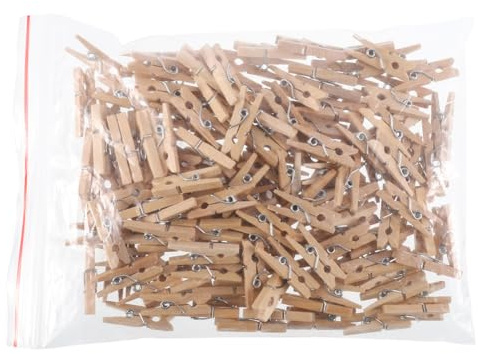 atnight, Mini mollette in Legno, Mini mollette per Foto Decorative da Parete, Decorazioni Fai da Te, mollette in Legno, Piccole mollette per Arti e Artigianato, Matrimoni ed Eventi, 150 Pezzi