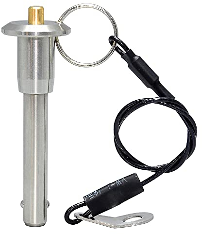 AUZHU- PLB- Metrik-Edelstahl-Kugelsperrbolzen Steckbolzen Positionierstifte Federstifte Schnellverschlussstifte mit Druckknopf Indexierstifte Sicherheitsnadeln Dübel Größe: M 6 mm - L 15 mm