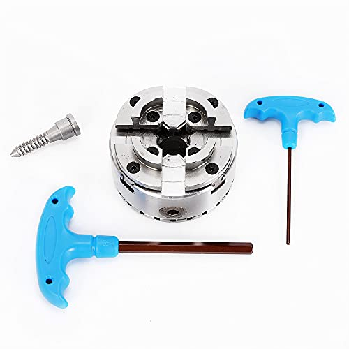 DGKLNDSY Drehzubehör Selbstzentrierende Spannfutter Drehmaschinen M33 4-Backen-Drehfutter mit Gewinde Drehfutter aus Metall für Drehmaschinen für die Holzbearbeitung