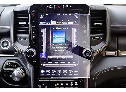 GAFAT Compatibile con Dodge RAM 1500 2019-2023 2024 12 Navigazione Pellicola Protettivain, 12 Pellicola in Vetro Temperato, RAM 1500 Touchscreen, Antiurto, 9H Anti-Graffio