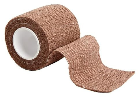 JOYDREAMDESIGN 4.5m Nastro Avvolgente Benda Elastica Autoadesiva Colorata Sportiva Per Rilievi Di Supporto Del Ginocchio Dito Caviglia Palmo Spalla-Marrone,15cm X 4.5m