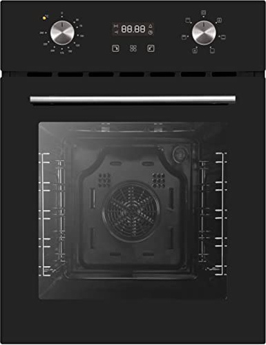 PKM EBO6-45 Einbaubackofen 50 Liter | 45 cm Einbaubreite | Ober- und Unterhitze | Grill | Umluft | Mit Display und Timer | Energieeffizienzklasse A