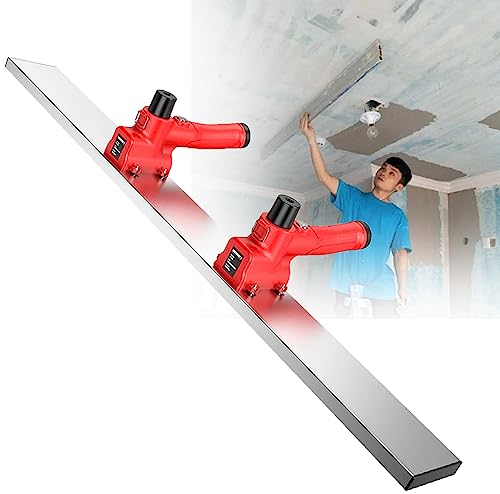 ZUMAHA Power-Beton-Estrich-Vibrationssatz, Estrich-Zement-Vibrationsmotor, 12.000 U/Min. Manipulationssicheres Nivellierlineal FüR Die Betonbearbeitung, Mit 1,8 M/6 Fuß Edelstahlplatte