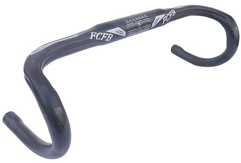 Fahrrad Bullhorn Lenker 31.8mm Kohlefaser Rennrad Rest Bar Geeignet Für MTB BMX DH XC AM FR Fixed Gear Bike Lenkerstange Länge 400mm 420mm 440mm (Color : Black, Size : 400mm)