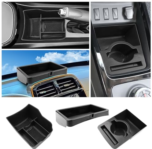 [3 unidades] CDEFG Compatible con Dacia Spring Electric EV 2022-2024 Consola Central Organizador Caja de Almacenamiento Spring EV Almacenamiento Auto Center Console Spring 2024 Accesorios