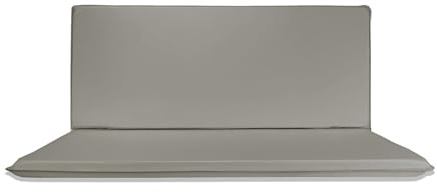 Il Tuo Artigiano Design Cojín impermeable para balancín de jardín de 3 plazas – Colchón para balancín de jardín, fabricado en Italia, resistente a los rayos UV (gris, 3 plazas, 135 x 55 cm)