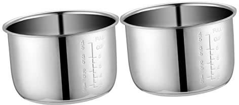 ANSNOW Olla de Acero Inoxidable Olla Interior Antiadherente Accesorios de Cocina Eléctrica Olla Interior para Olla Arrocera Olla Arrocera Japonesa Accesorio de Cocina Eléctrica Revestimiento de Olla