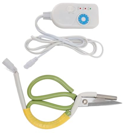 Elektrische Heizschere, Display-Licht-Temperaturregelung, 220 V, Beheizte Rohrschere für die Gepäckbekleidungsindustrie (EU-Stecker AC220V 8A)