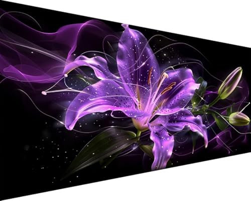 Malen Nach Zahlen Blume, Malen Nach Zahlen Erwachsene Lilie Acrylmalerei Set, DIY Rahmenlos Malen Nach Zahlen Kinder ab 10 Jahre Mädchen Kunsthandwerk Set Geschenk, Wand Zimmer Deko 50x100cm U-9