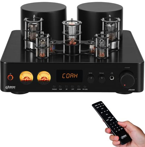 Juson Audio JTA100 200 W Válvula tubo de vacío amplificador híbrido integrado con BT 5.0 OPT AUX RCA PHONO entrada y auricular salida Home Audio 2.1CH rodeante HIFI para tocadiscos