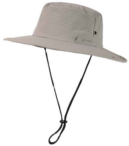 TOP-EX Herren-Sonnenhut, UV-Schutz, breite Krempe, kühlend, faltbar, Sommerhut für Outdoor, Wandern, Angeln (UK 7 ¼–8 ¼)