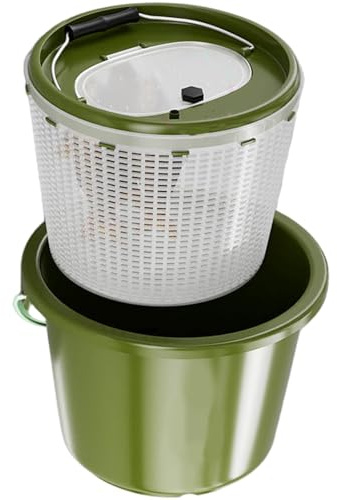 Ligeinsrk Fischereieimer mit Deckel, 5L tragbarer Leichter lebender Ködereimer mit Belüftungsloch & Griff Fisch Transportbehälter für Outdoor, Angeln, Fisch