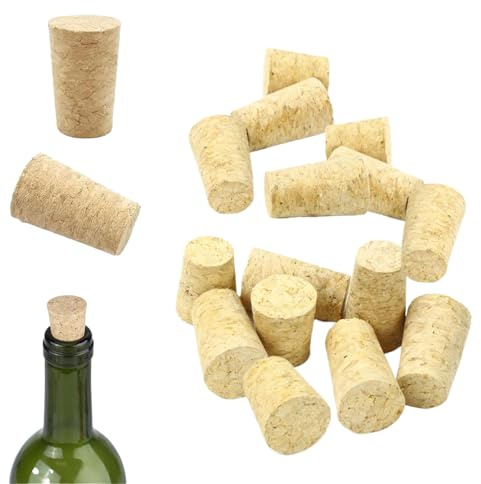 40-Pack Natural Wine Corks – Tapered Bottle Corks for Wine Making, Craft Projects & Bottle Sealing – Premium Reusable Cork Stoppers for Homebrew, DIY Gifts & Storage