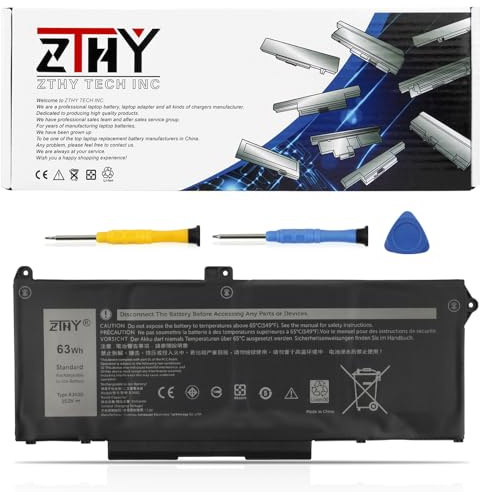 RJ40G 4-Cell 63Wh Laptop Battery - Replacement for Dell Latitude 14 5420 Latitude 15 5520 Precision 15 3560 Series P137G P104F P104F001 P104F002 075X16 1K2CF WY9DX 0WK3F1 0M3KCN 005R42 M033W 15.2V