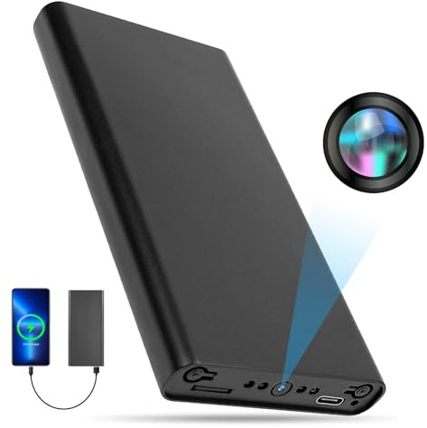 Caméra miniature,caméra espion,caméra dissimulée portable,55 heures d'enregistrement vidéo,détection de mouvement,adaptée à la surveillance extérieure/intérieure,à domicile et au bureau,sans Wi-Fi