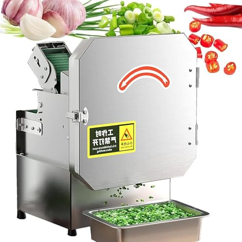 ZenSeFarin Hachoir à LéGumes éLectrique, Robot Culinaire 200W, Coupe-LéGumes pour Usage Domestique et Commercial, Trancheuse éLectrique pour Ciboulette, Oignons Verts, Haricots, Piment