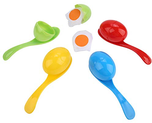 Brrnoo Spoons Game, Children Sports Educational Game Balance Spoon Egg Running Egg Outdoor Toy