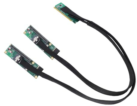 WOHPNLE Carte Adaptateur SAS, câble PCIe 4.0 X16 vers Double SFF 8654, Adaptateur SSD PCIe Haute Vitesse pour Cartes mères d'ordinateur et systèmes de Stockage