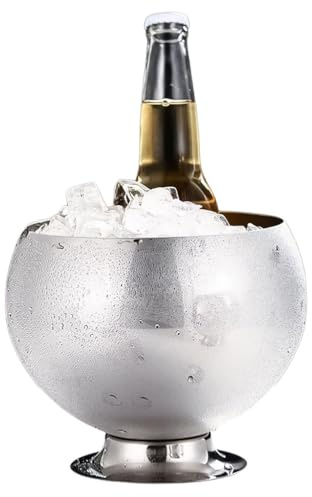 Isbehållare, Metallis- och champagnehink for inomhusbruk utomhus, flerfärgad, 1-3 l(Silver,3L)