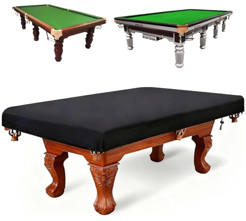 Pool Table Cover 7Ft,Waterproof Oxford Billiard Table Cover With Drawstring , Dustproof Snooker Table Covers For Outdoor Indoor Patio,Black