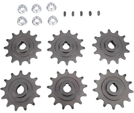 Set di 6 Ruote Dentate per Catena Scooter, 13T, in Ferro, Ricambio per Motore 47cc 49cc - Alta Resistenza, Completo di Chiavi e Dadi, Compatibile con Mini Dirt Bike e Veicoli