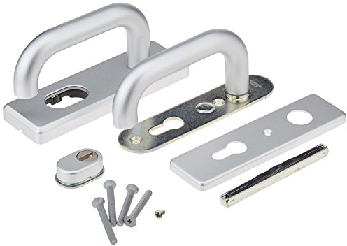 ABUS Tür-Schutzbeschlag KKZS700 F1 aluminium für Feuerschutztüren mit beidseitigem Drücker 12859