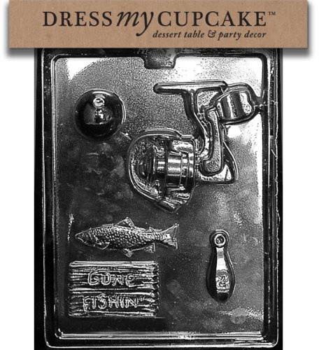 Dress My Cupcake Chocolate Candy Mold, Fishing Bundle for Specialty Box