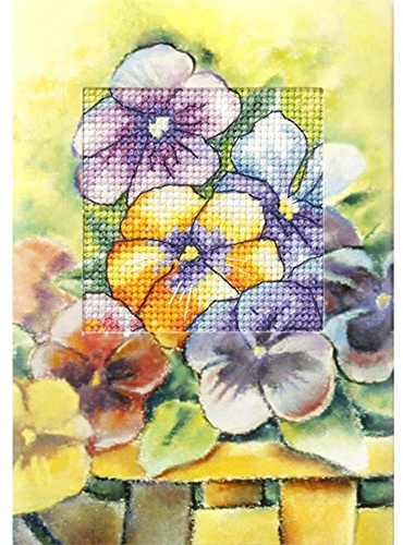 Orchidea Pansies Card Cross Stitch Kit