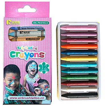 Peinture sur visage et corps - couleurs Bodypainting Facepainting Crayons 12pcs/set