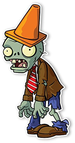 Plants vs. Zombies 2 Wall Decal: Conehead Zombie (18.25 in x 36 in)