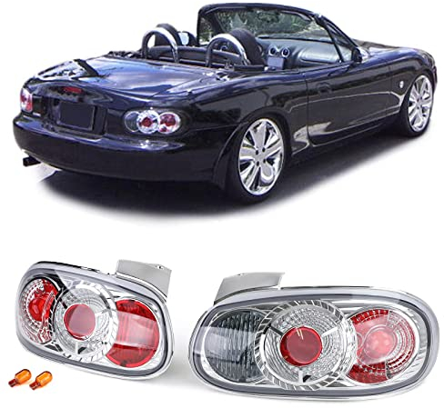 Klarglas Rückleuchten Chrom Paar passend für Mazda MX5 NB 1998-2005