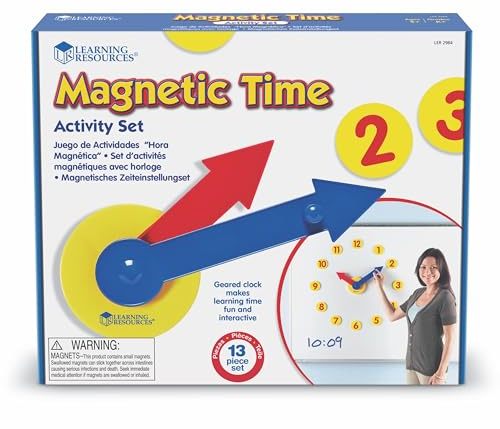 Learning Resources Magnetisches Uhrenset mit Zahnrad