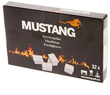 Mustang 32 st. koltändare grilltändare BBQ tändare brandljus/Top onlineshop 2020 pris