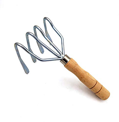 SOFIALXC Jardin Rake Griffe Rake Jardin en Acier Inoxydable Outil 4 Griffes