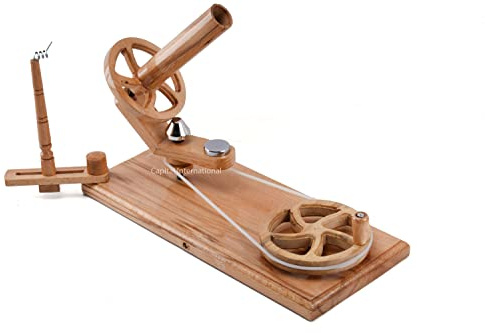 Garnwickler aus Holz, großer Garnwickler zum Stricken, Häkeln, handgefertigt, hochwertiges Stricken, Häkelzubehör (gebrochenes Weiß)