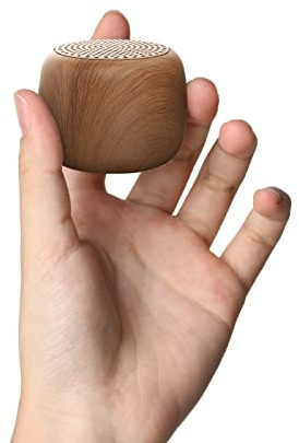 Babelio White Noise Sound Machine for Adults Kids Baby, Mini, 15 Non-looping Sounds, Timer, Memory Function, Easy to Pocket and Travel Wood Grain