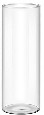 LIBOOI Vaso cilindrico in vetro, 30 cm, grande vaso da fiori per centrotavola, vaso alto in vetro per erba della pampa, portacandele rotondo per soggiorno, bagno, decorazione per la casa, 10 x 30 cm